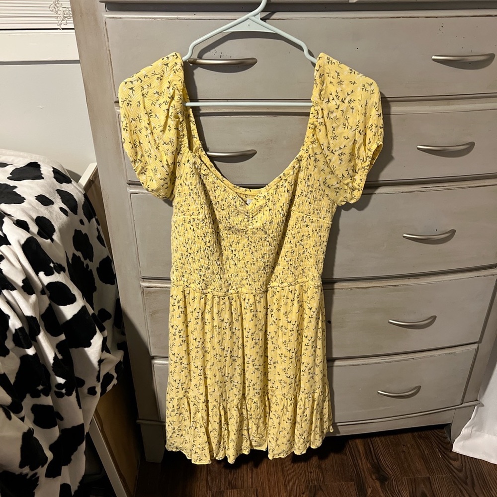Yellow floral dress